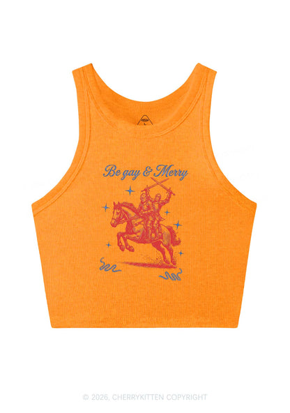 Be Gay Merry Pride Y2K Crop Tank Top Cherrykitten