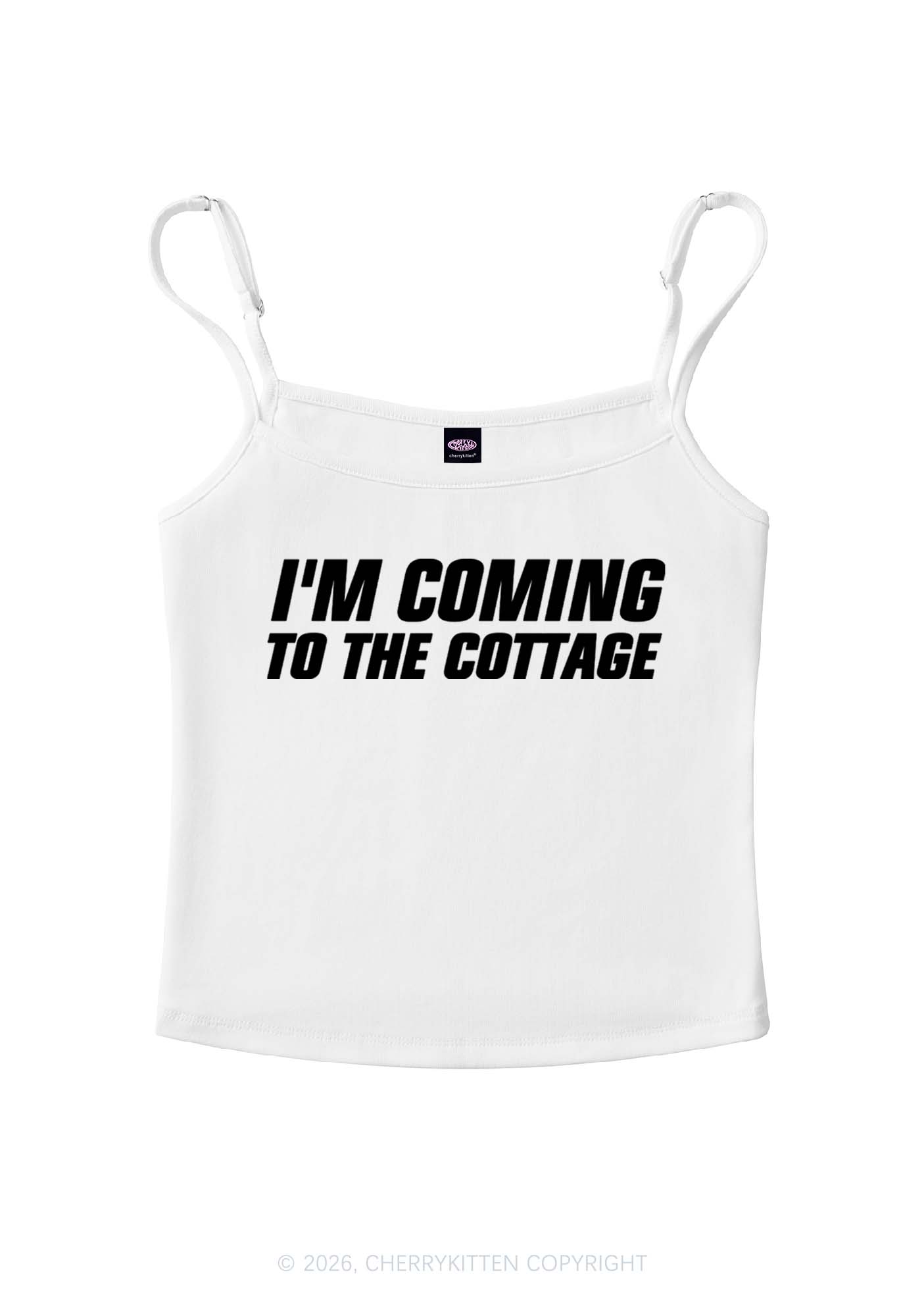 Im Coming To The Cottage HR Y2K Spaghetti Strap Cami Cherrykitten