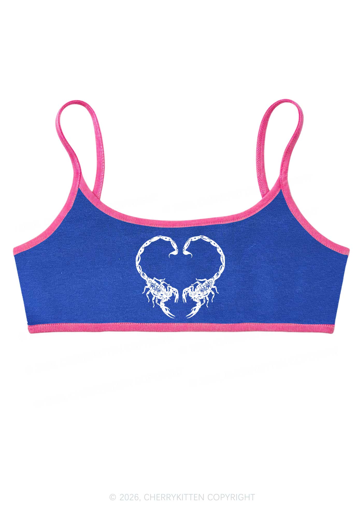 Skull Scorpion Heart Y2K Super Crop Cami Cherrykitten