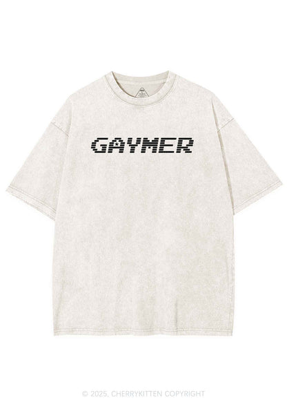 Gaymer Pride Y2K Shirts Washed Tee Cherrykitten