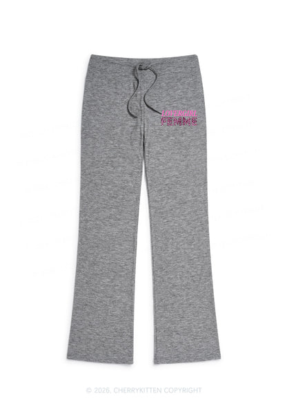 Lovergirl Femme Pride Y2K Low Rise Drawstring Flare Pants Cherrykitten