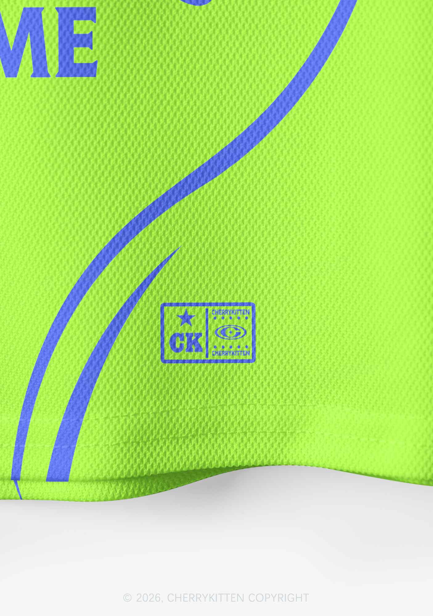 Neon Green I Let Femmes Top Me Pride Y2K Crop Sport Jersey Shirts Cherrykitten