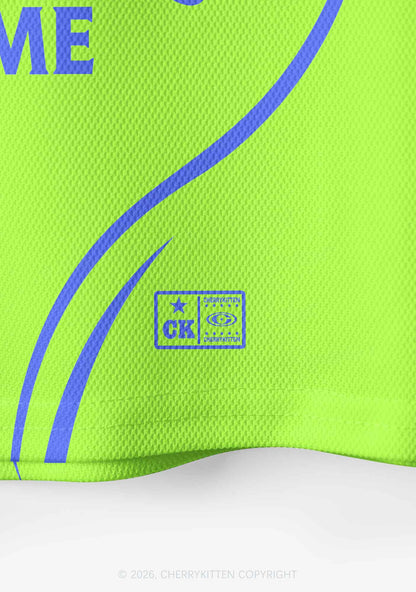 Neon Green I Let Femmes Top Me Pride Y2K Crop Sport Jersey Shirts Cherrykitten