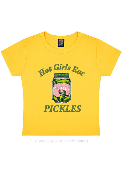 Hot Girls Eat Pickles Y2K Baby Tee Cherrykitten