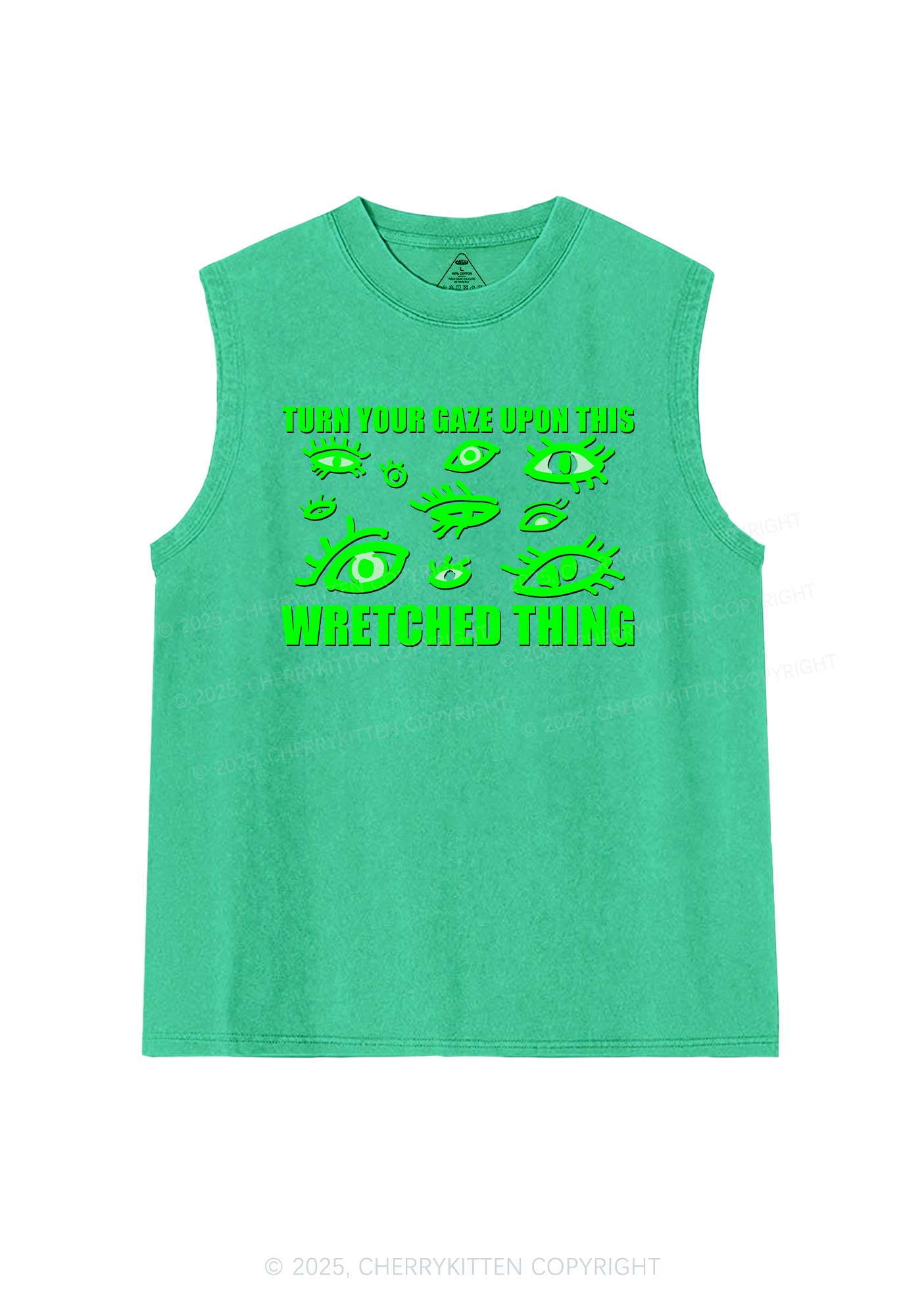 Turn Your Gaze Upon This Y2K Washed Muscle Tank Cherrykitten