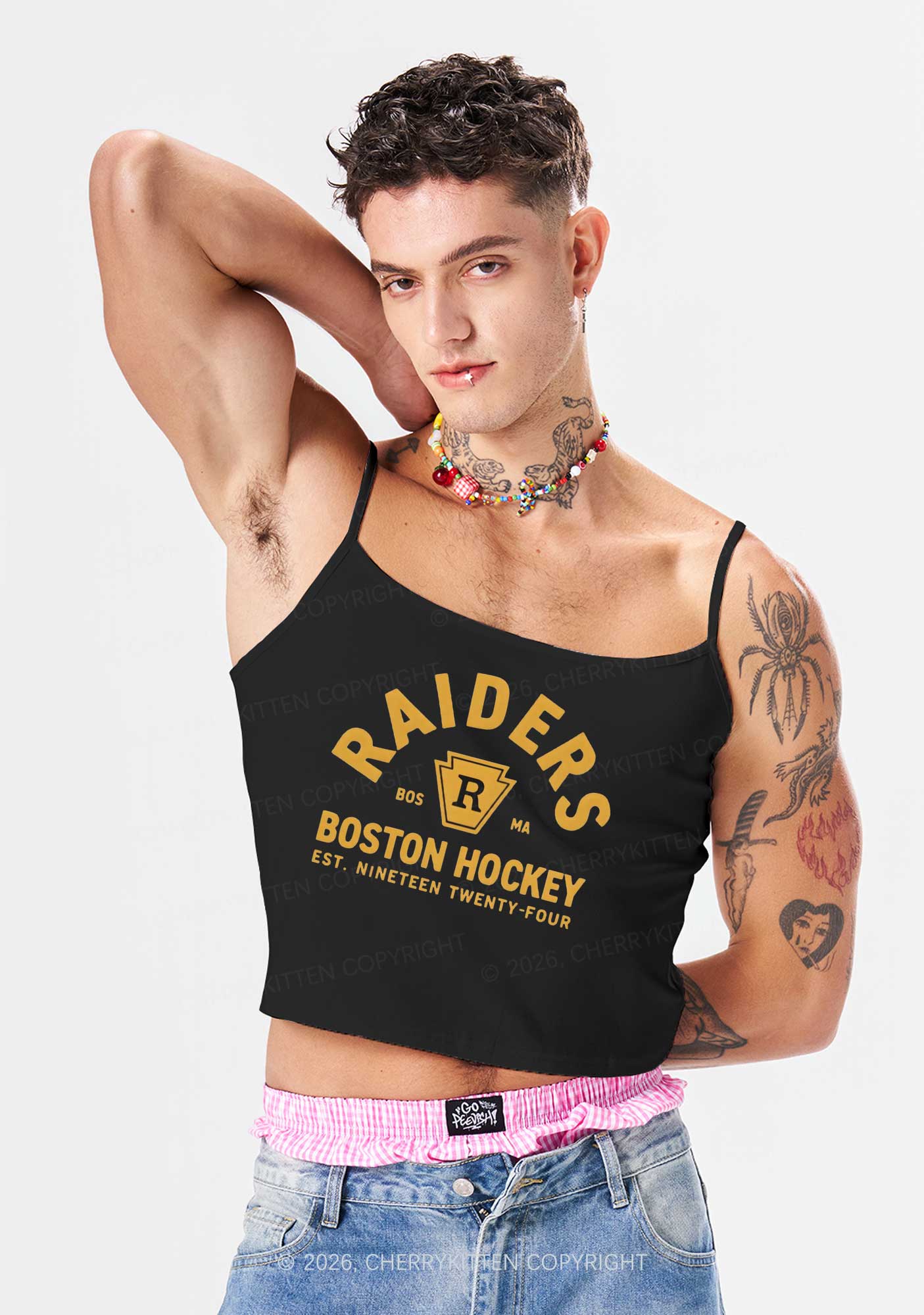 Boston Hockey HR Y2K Spaghetti Strap Cami Cherrykitten