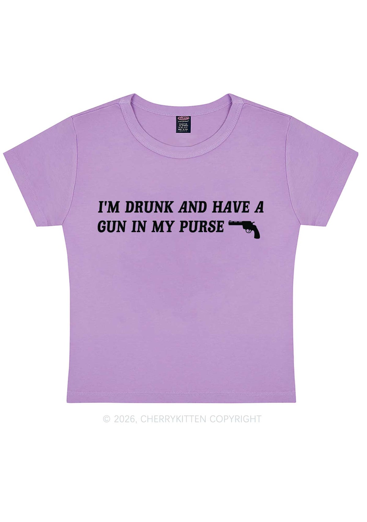 Im Drunk Y2K Baby Tee Cherrykitten