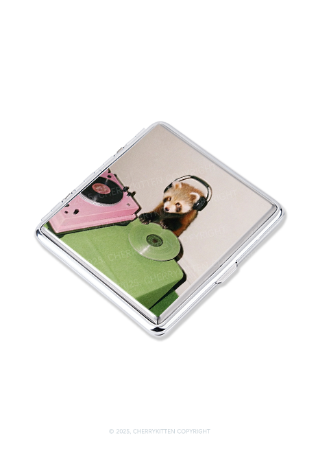 Red Panda DJ Y2K Cigarette Case Cherrykitten