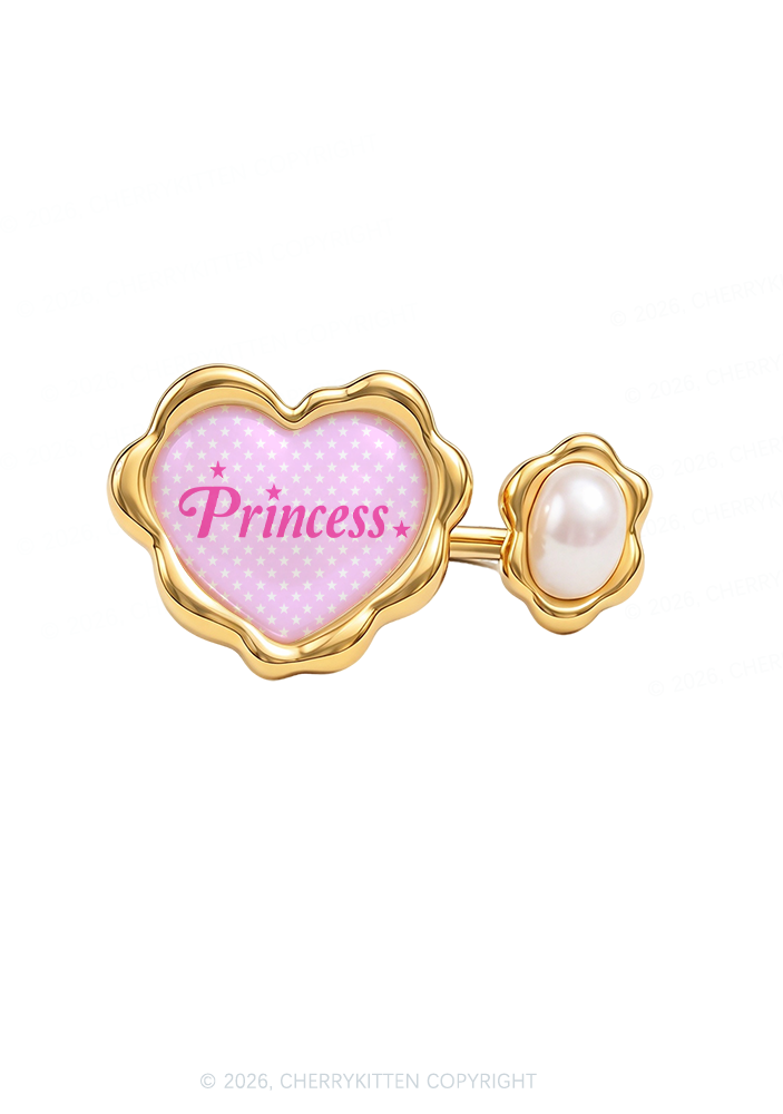 Princess Pink Star Y2K Rings Cherrykitten