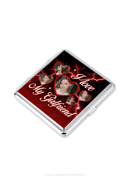 Custom Photo I Love My GF Valentine's Day Y2K Cigarette Case Cherrykitten