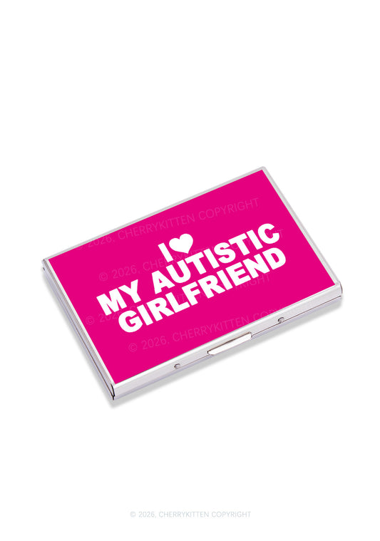I Love My Autistic GF BF Valentine's Day Y2K Mirror Cigarette Case Cherrykitten