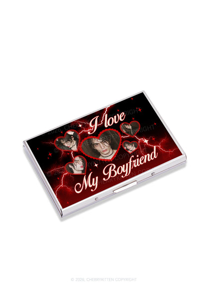 Custom Photo I Love My BF Valentine's Day Y2K Mirror Cigarette Case Cherrykitten