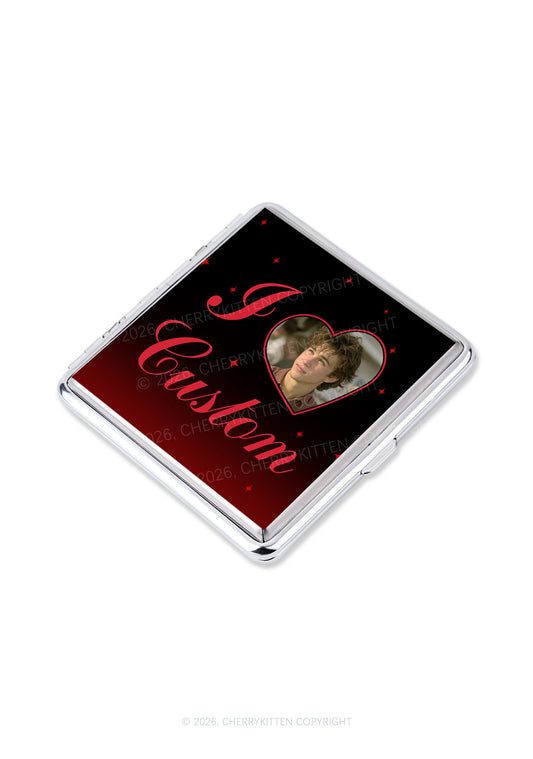 I Love Custom Photo Valentine's Day Y2K Cigarette Case Cherrykitten