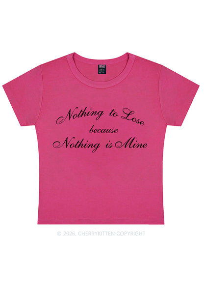 Nothing Is Mine Y2K Baby Tee Cherrykitten