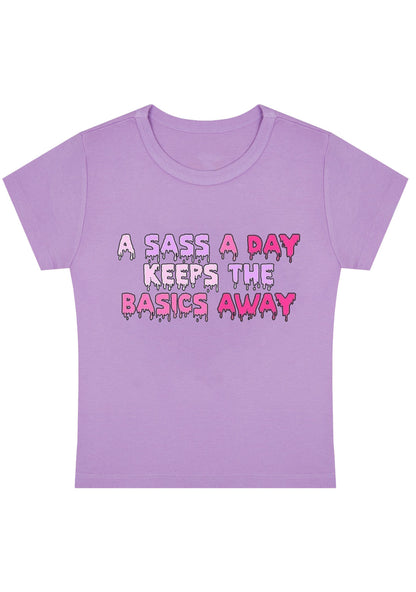 Curvy Keeps The Basics Away Baby Tee