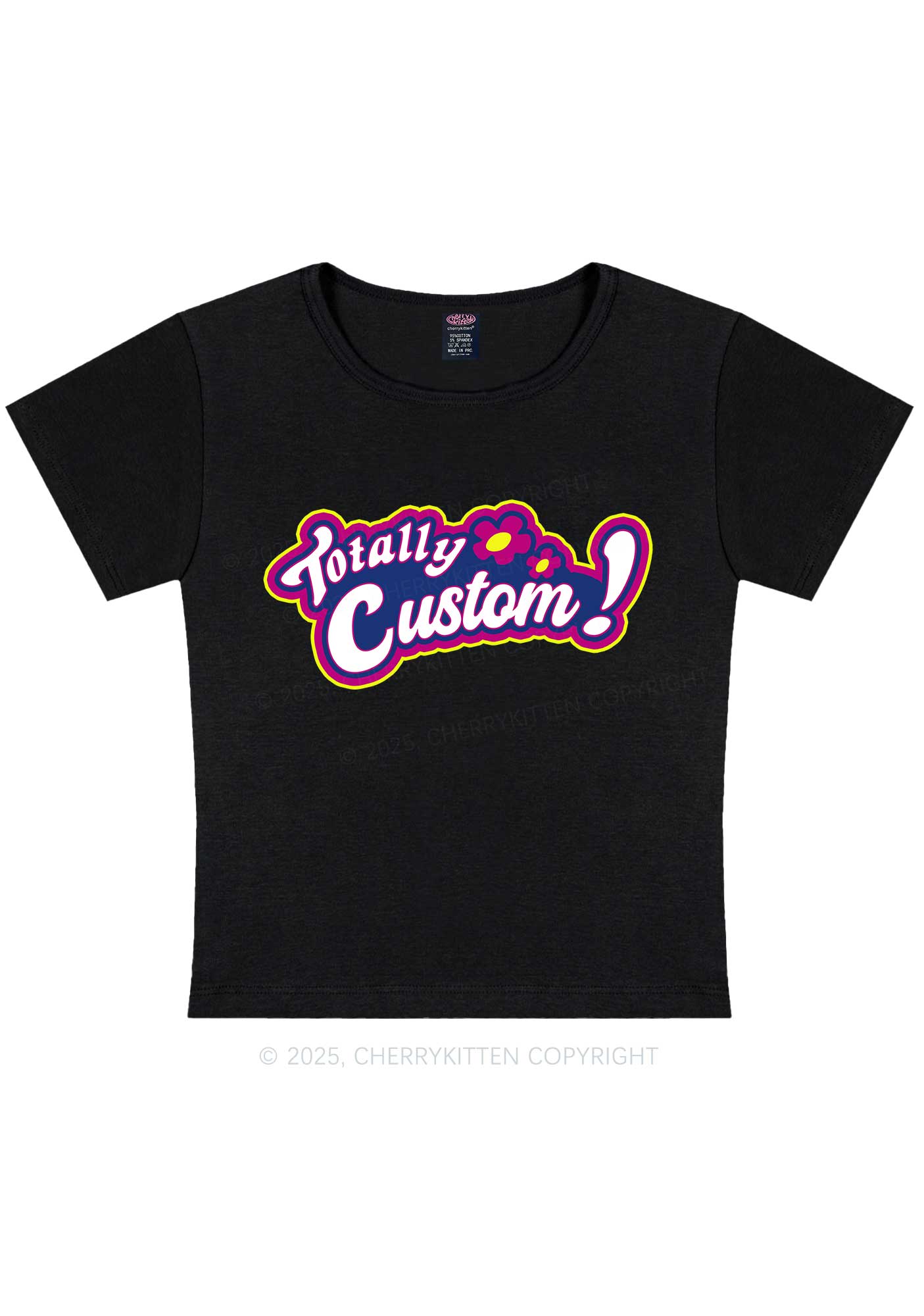 Totally Custom Y2K Baby Tee Cherrykitten