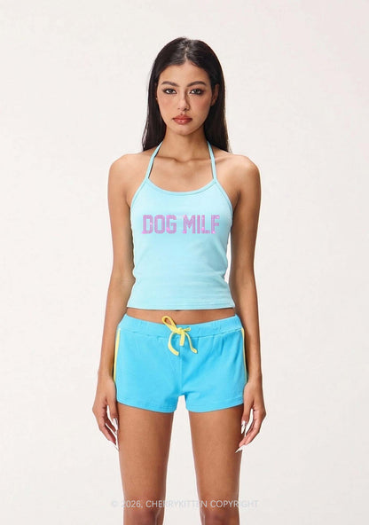 Rhinestone Dog Mxxf Y2K Halter Neck Cami Cherrykitten