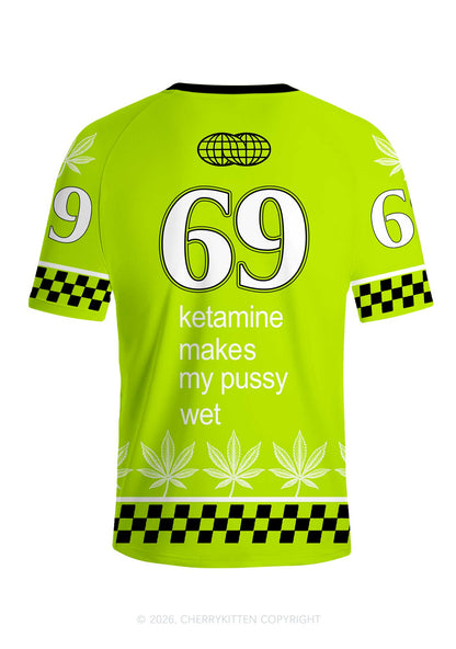 Kxxamine Makes My Puxxy Wet Y2K Football Jersey Shirts Cherrykitten