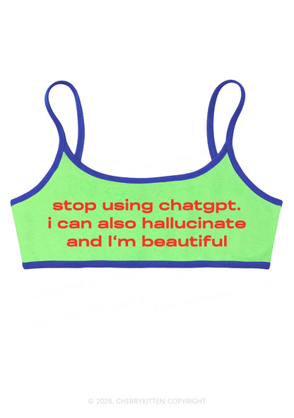 Stop Using GPT Y2K Super Crop Cami Cherrykitten