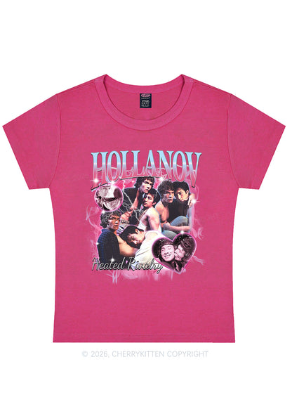 Retro Pink Blue HR Y2K Baby Tee Cherrykitten