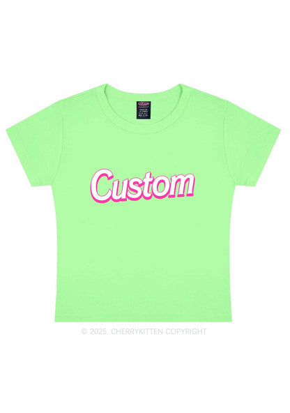 Custom Font Y2K Baby Tee Cherrykitten
