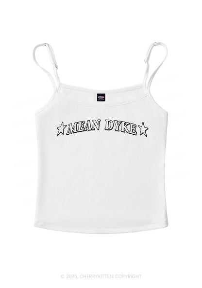 Mean Dyke Pride Y2K Spaghetti Strap Cami Cherrykitten