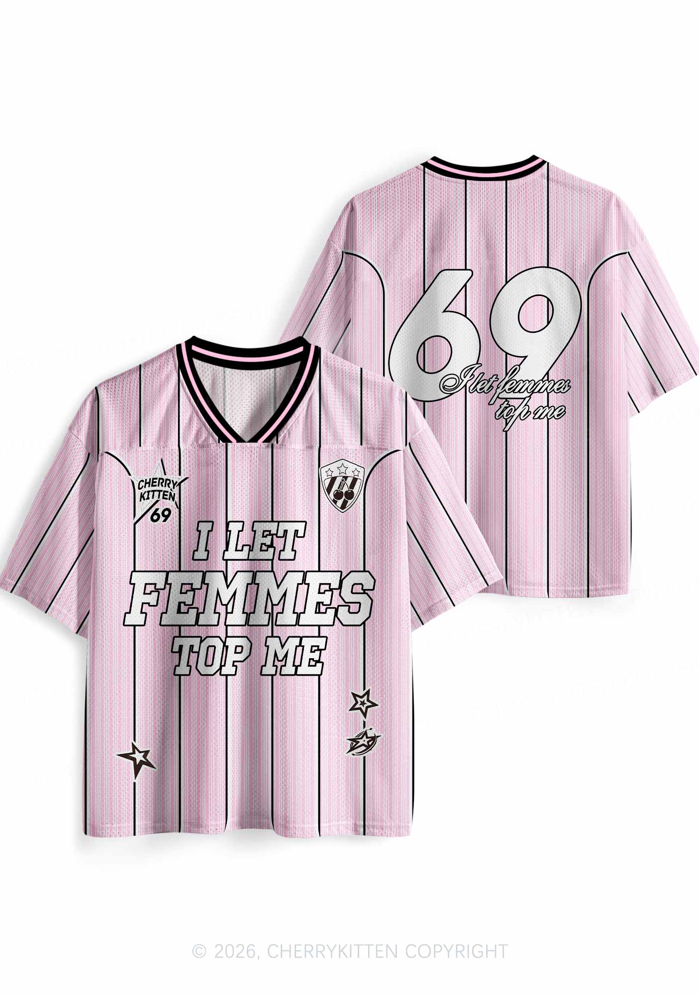 I Let Femmes Top Me Pride Y2K Sport Jersey Shirts Cherrykitten