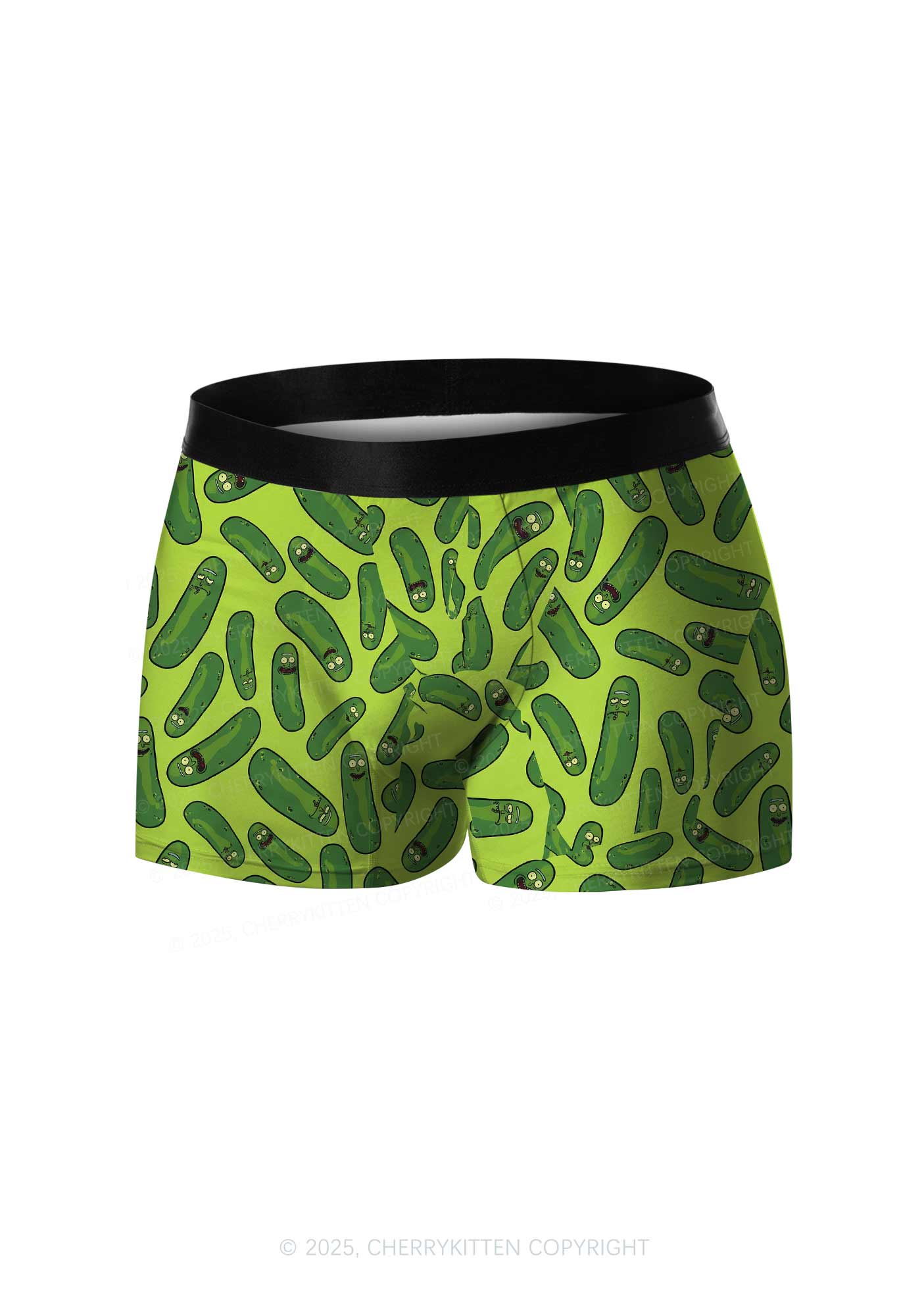 Green Pickles Y2K Print Men Boxer Briefs Cherrykitten