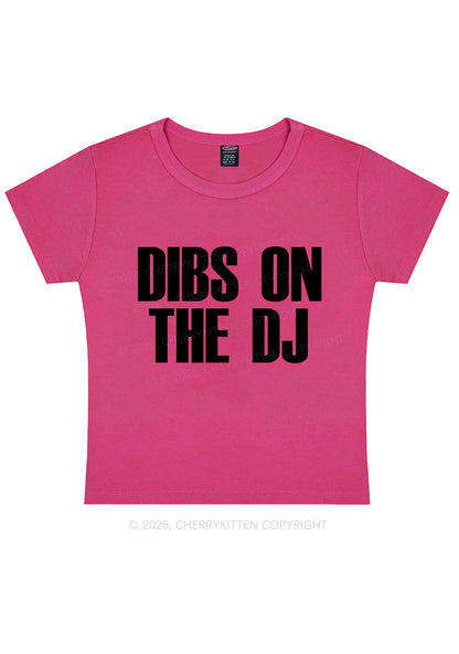 Dibs On The DJ Y2K Baby Tee Cherrykitten