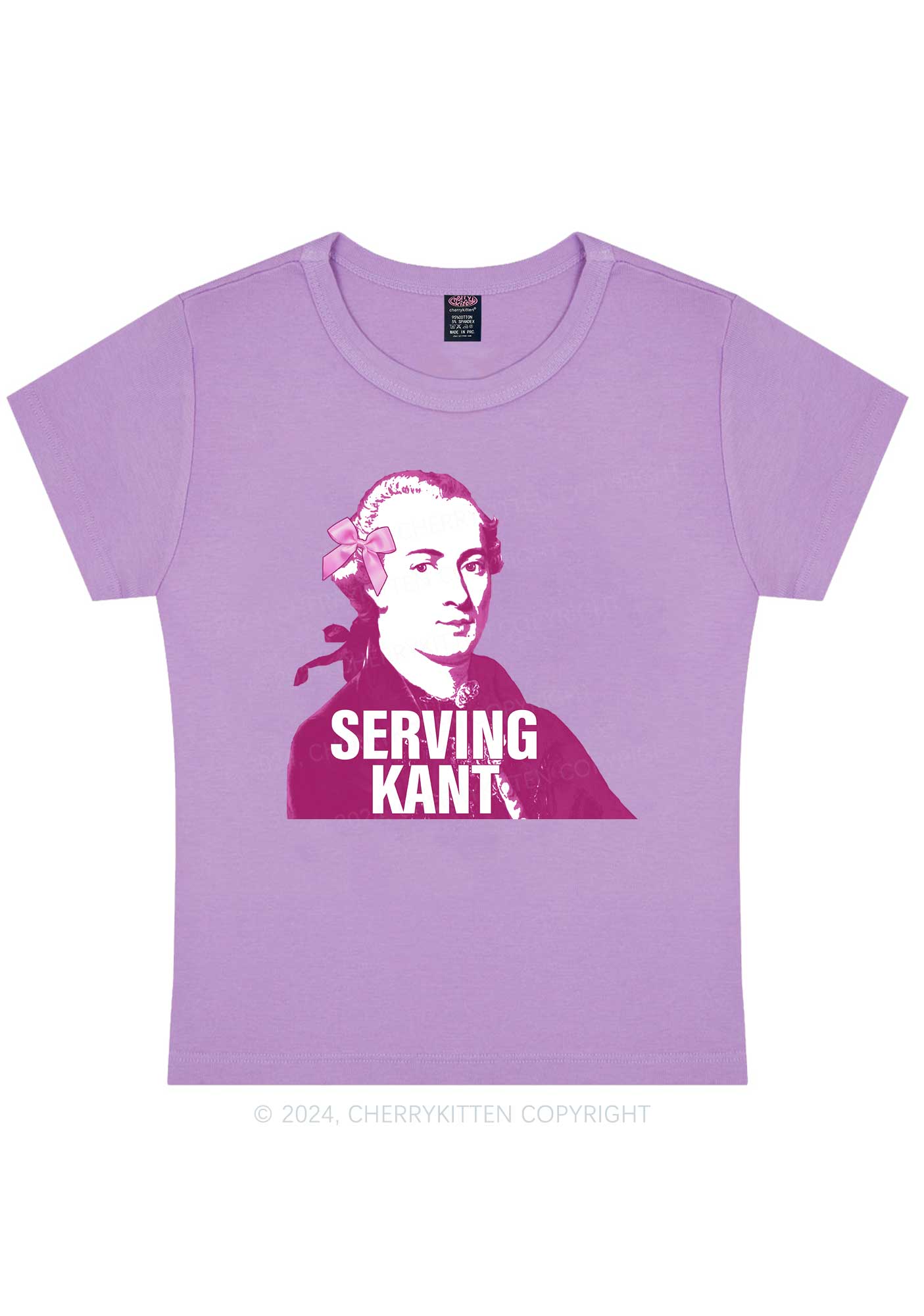 Serving Kant Y2K Baby Tee Cherrykitten