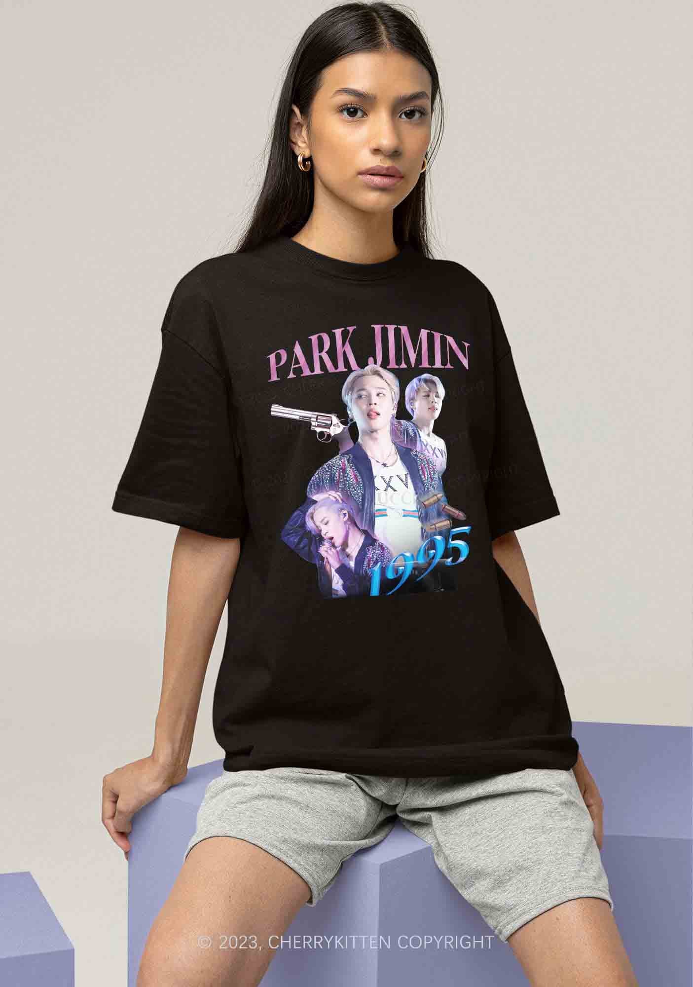 Park Jimin 1995 Kpop Y2K Chunky Shirt Cherrykitten