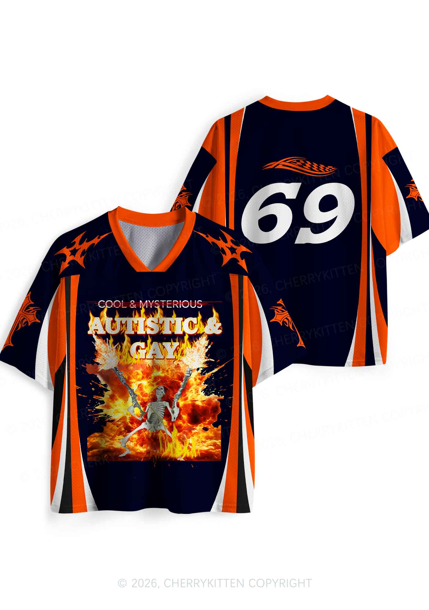 Autistic Gay Skeleton Pride Y2K Sport Jersey Shirts Cherrykitten