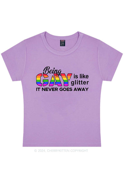 Curvy Being Gay Y2K Baby Tee Cherrykitten