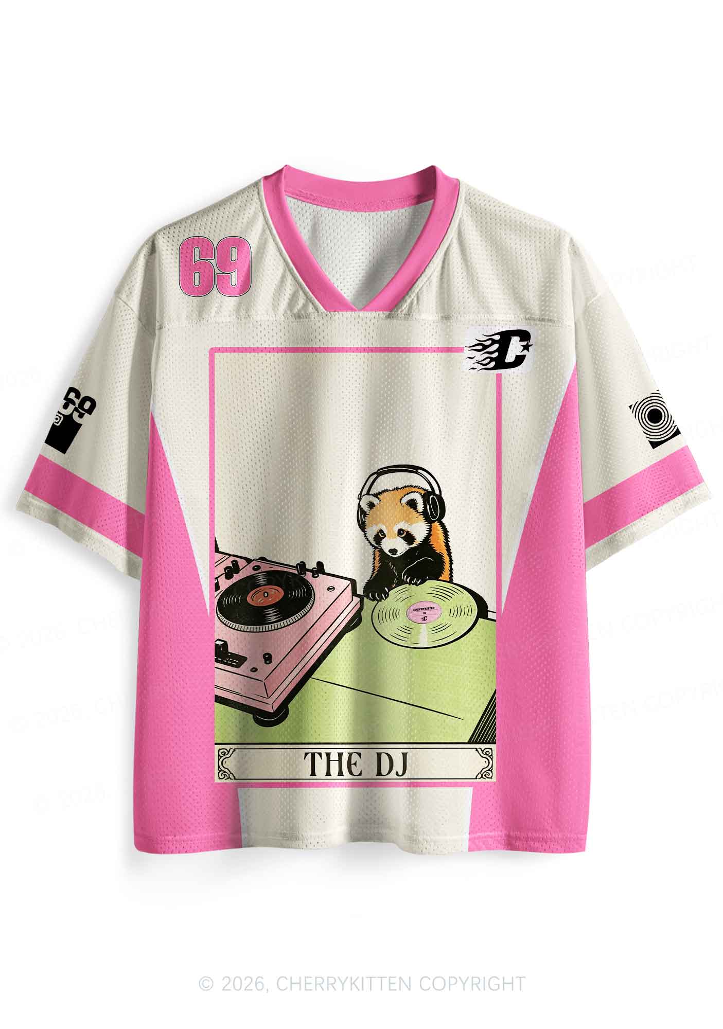 Red Panda The DJ Y2K Sport Jersey Shirts Cherrykitten