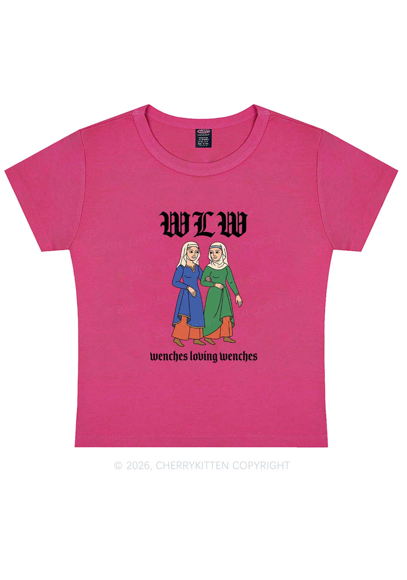 Wenches Loving Wenches Pride Y2K Baby Tee Cherrykitten