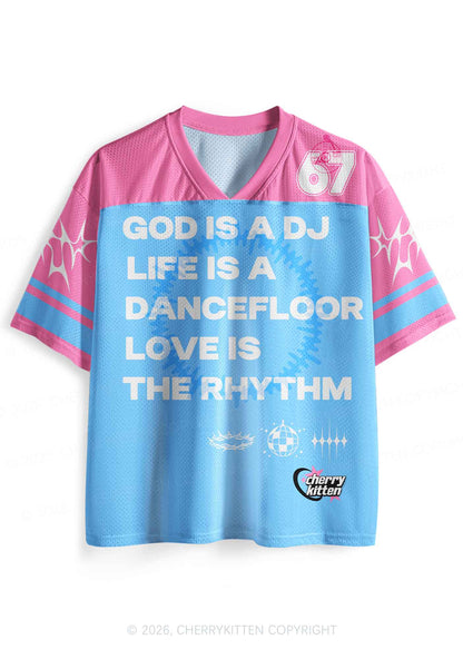 God Is A DJ Y2K Sport Jersey Shirts Cherrykitten