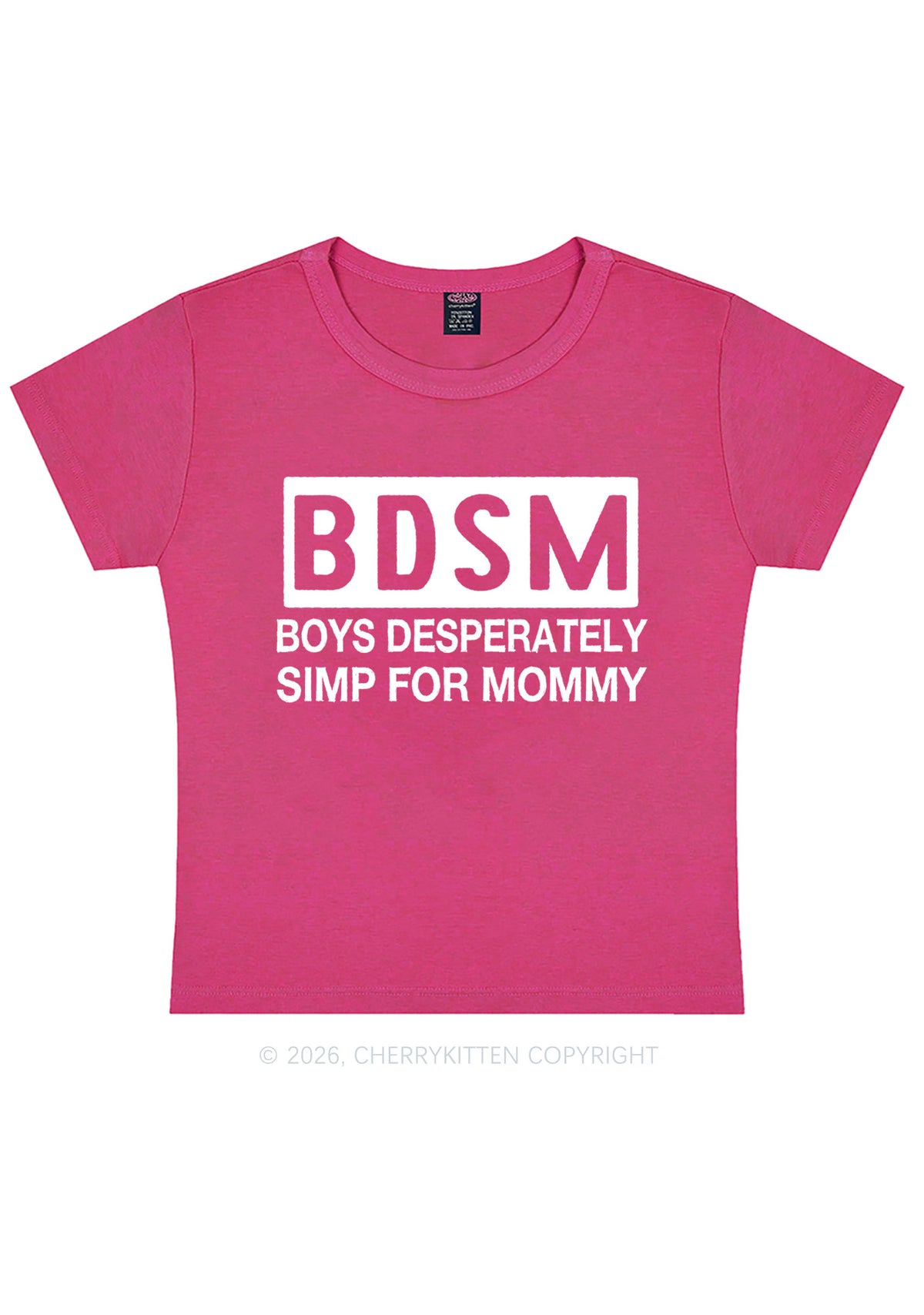 Boys Desperately Simp For Mommy Y2K Baby Tee Cherrykitten