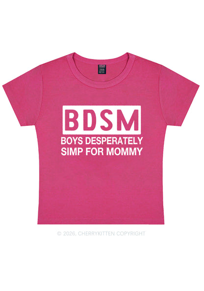 Boys Desperately Simp For Mommy Y2K Baby Tee Cherrykitten