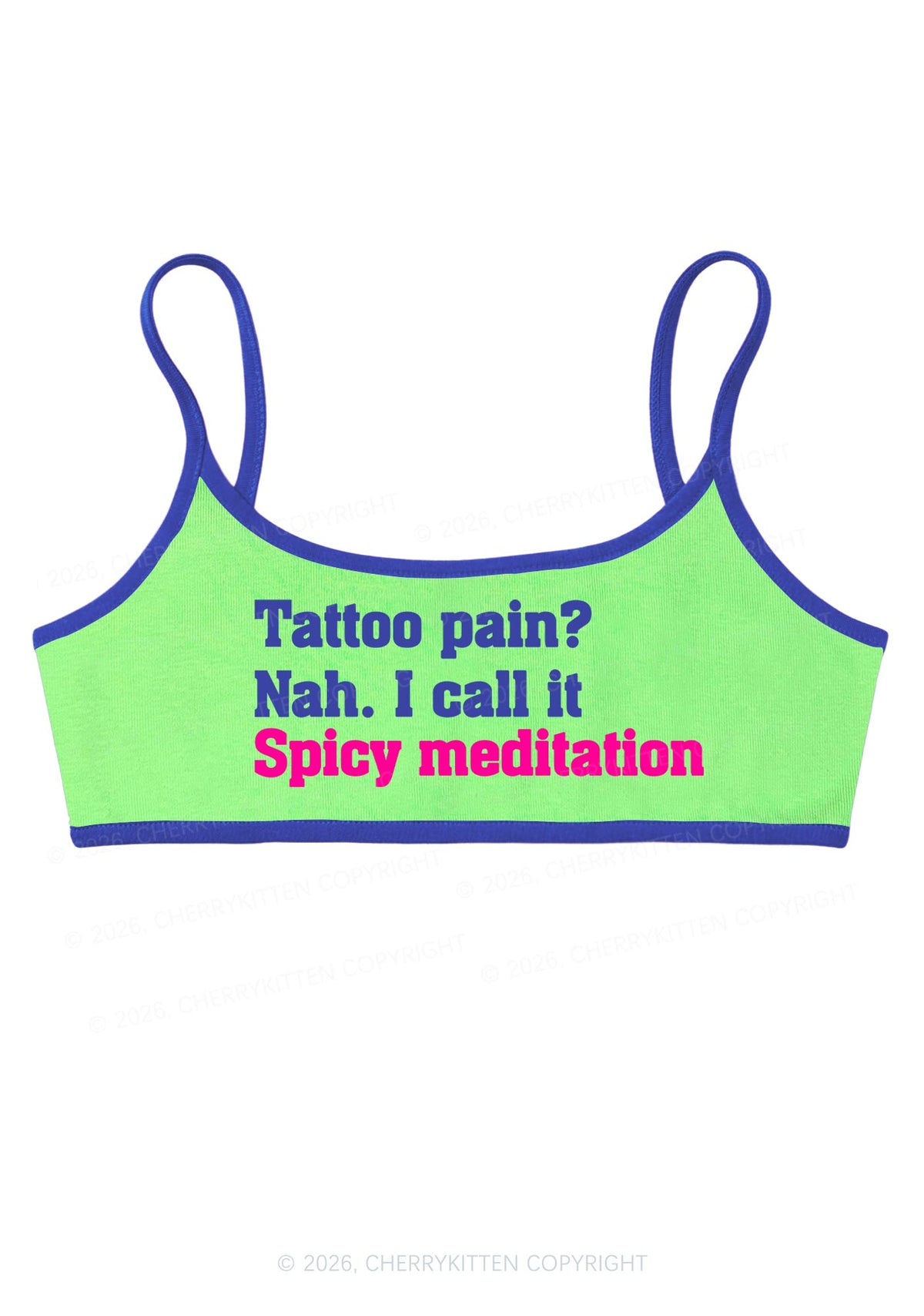 Tattoo Pain Spicy Meditation Y2K Super Crop Cami Cherrykitten