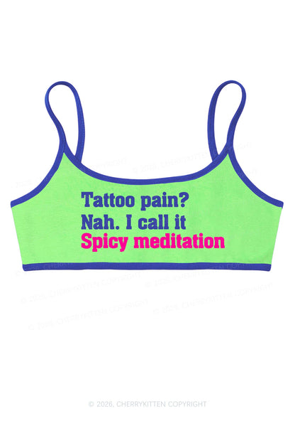 Tattoo Pain Spicy Meditation Y2K Super Crop Cami Cherrykitten