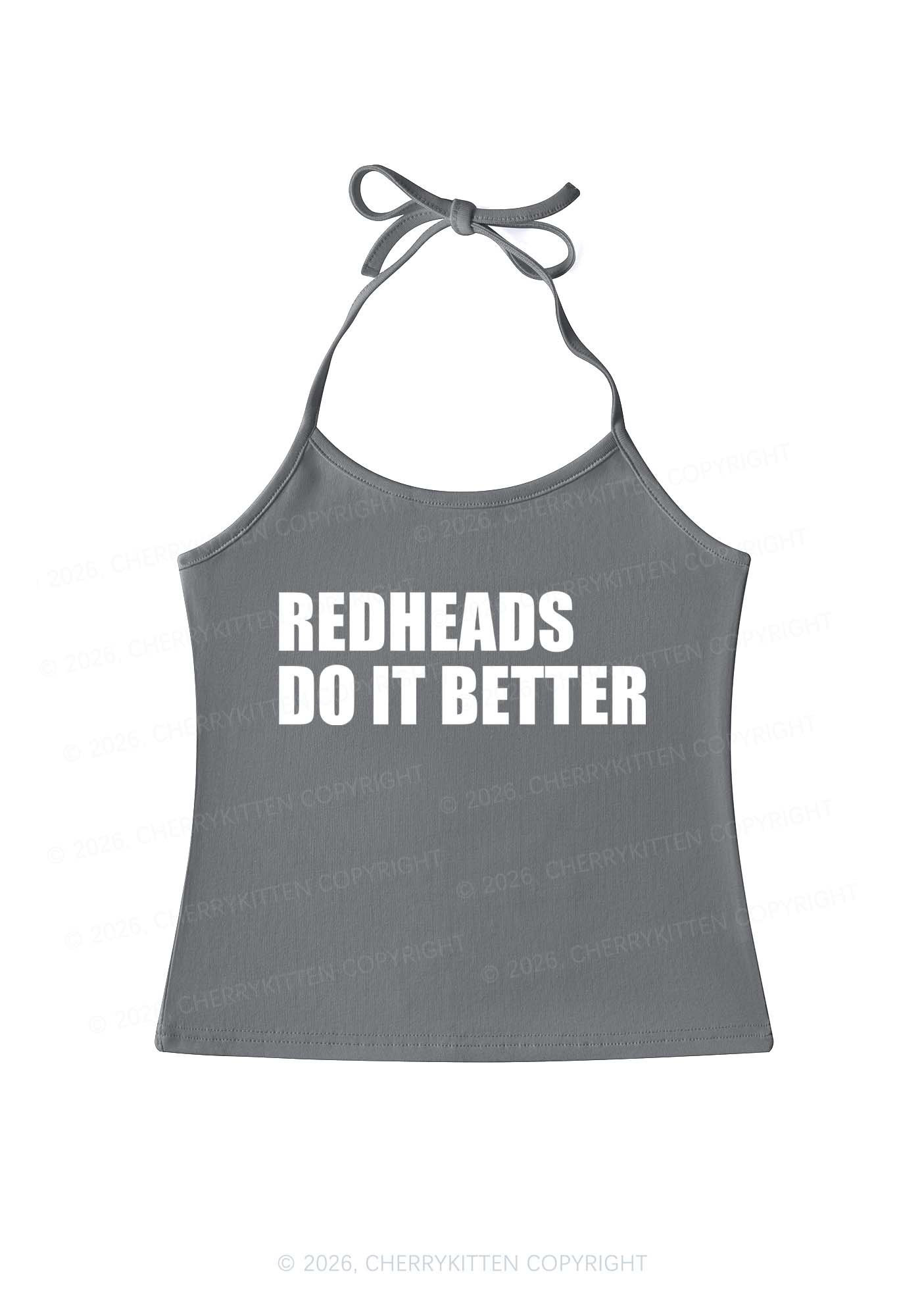 Redheads Do It Better Y2K Halter Neck Cami Cherrykitten