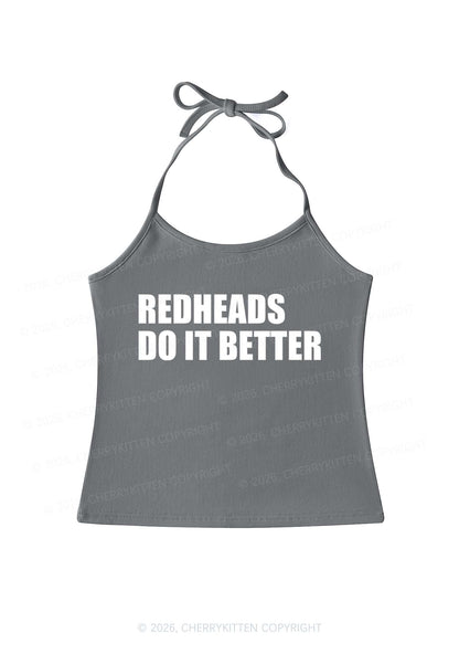 Redheads Do It Better Y2K Halter Neck Cami Cherrykitten