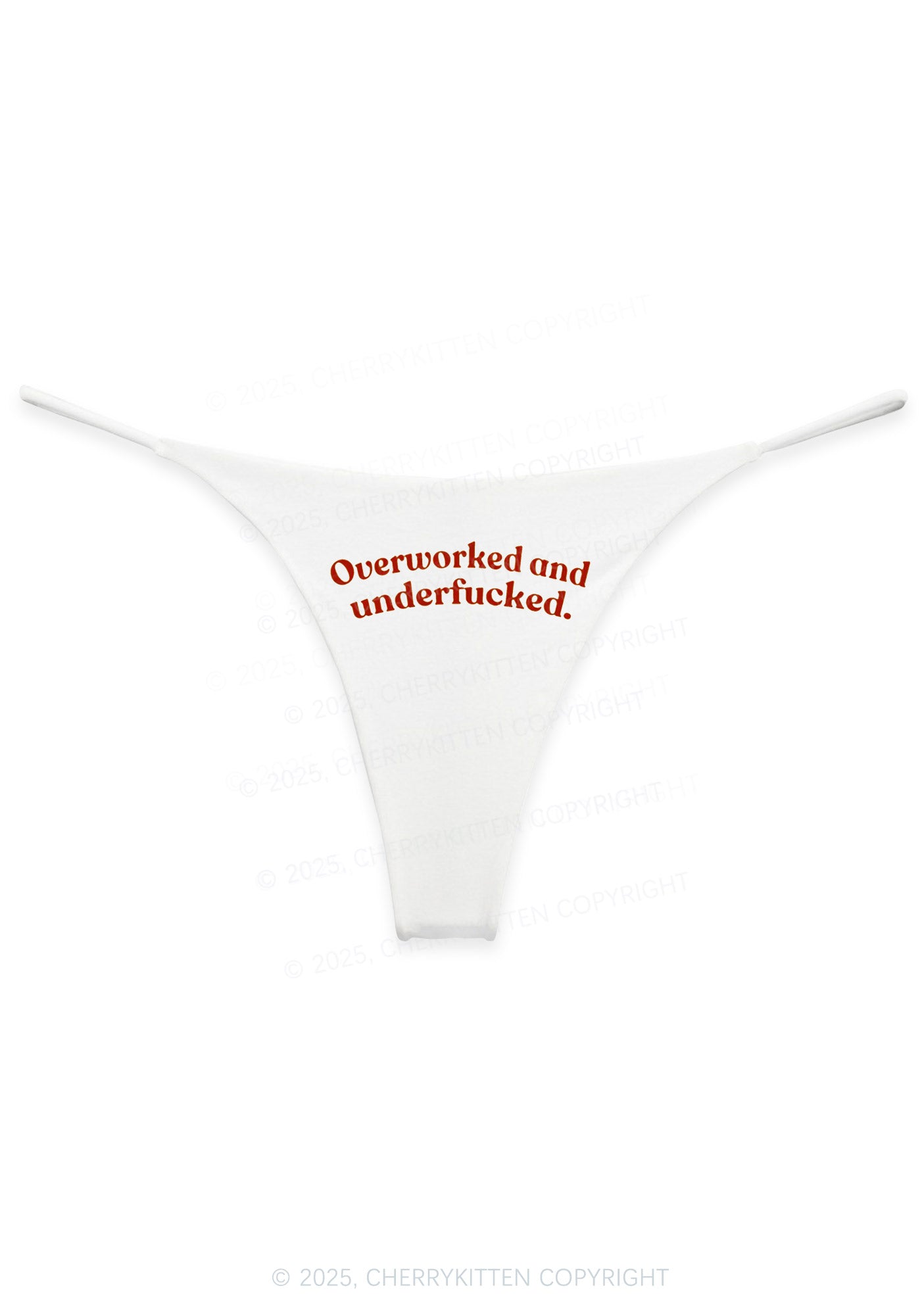 Overworked And Underfxcked Y2K Bikini String Thong Cherrykitten