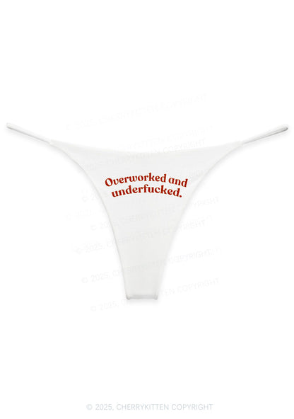 Overworked And Underfxcked Y2K Bikini String Thong Cherrykitten
