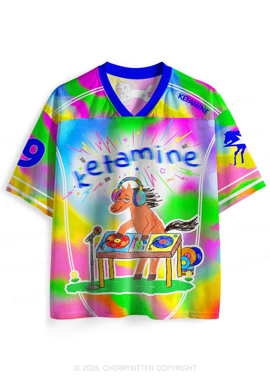 Rainbow K DJ Pony Y2K Sport Jersey Shirts Cherrykitten
