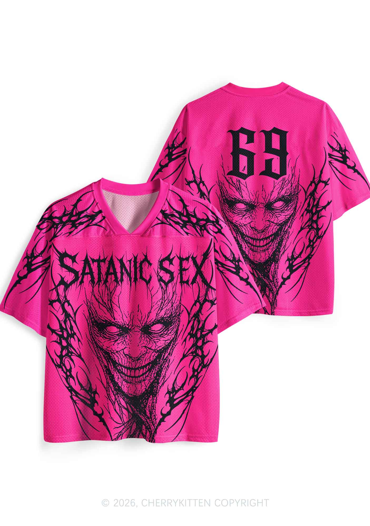 Halloween Satanic Sx Y2K Sport Jersey Shirts Cherrykitten