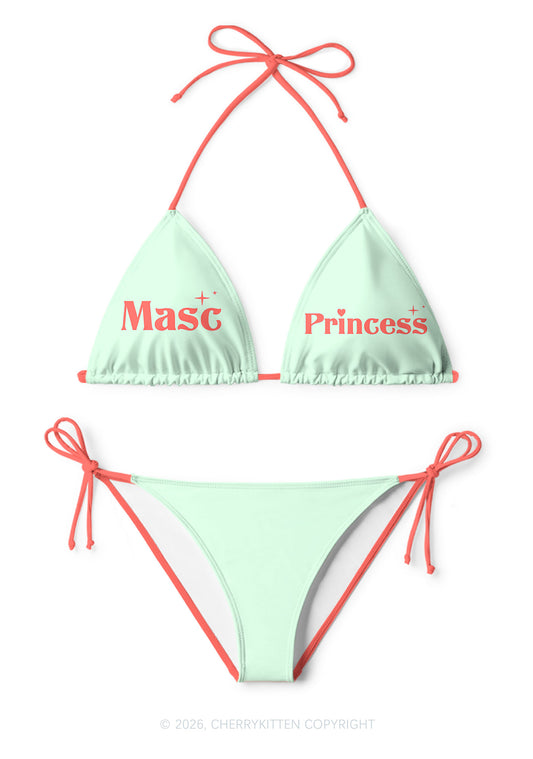 Masc Princess Pride Y2K Print Bikini Set Cherrykitten