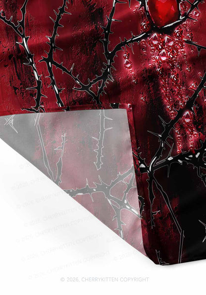 Thorned Ruby Y2K Print Square Bandana Cherrykitten