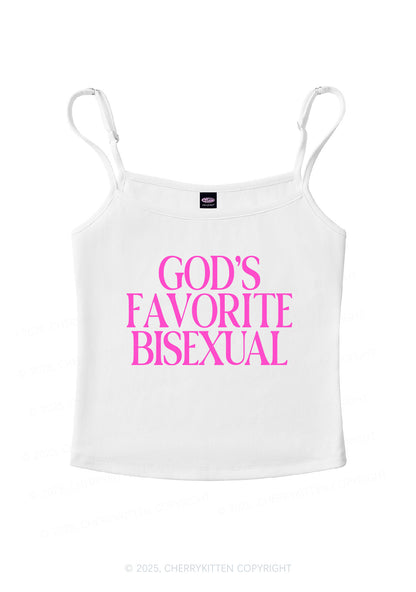 Gods Favorite Bisexual Pride Y2K Spaghetti Strap Cami Cherrykitten