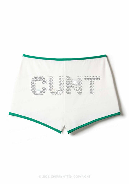 Rhinestone Cxxt Y2K Booty Shorts Cherrykitten